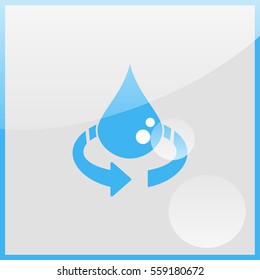 Illustration of recycle arrow.
