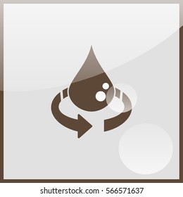 Illustration of recycle arrow.
