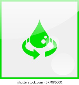 Illustration of recycle arrow.