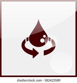 Illustration of recycle arrow.