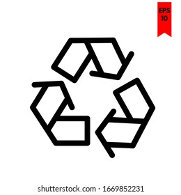 illustration of recycle flat icon