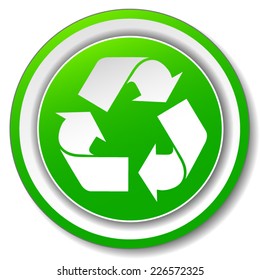 illustration of recycle icon on white background