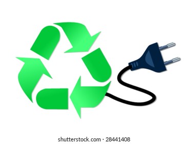 Illustration of recycle and reduce concept