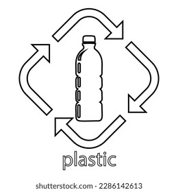 The illustration of recycle waste vector.
Suitable for recycle icon, sign or symbol.