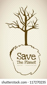 Illustration of recycling, Save the Planet. vector illustration
