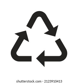 illustration of recycling symbol, occupational health and safety. glyph icon, solid