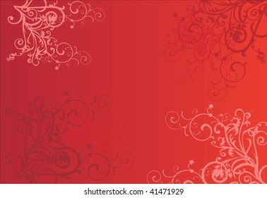 ilustración con fondo abstracto rojo con círculos