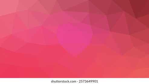 Illustration of red abstract polygonal modern multicolor background