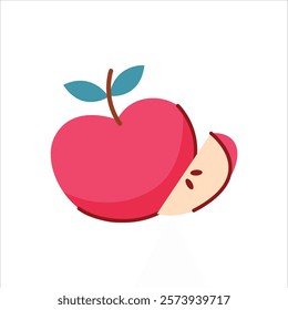 Illustration of a Red Apple