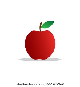illustration of a red apple. for graphic design needs.