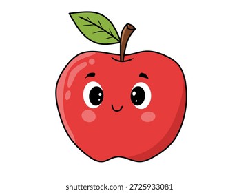 ilustração da imagem vetorial da maçã vermelha, fruta