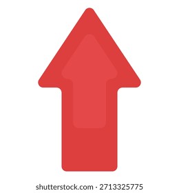 ilustração de uma seta vermelha com um fundo branco