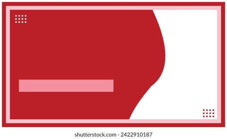 Ilustración de un fondo rojo con un cuadro de texto en el centro