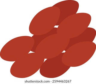 Illustration of Red Beans Vector Cute