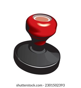 Illustration of red and black stamp