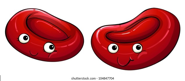 Happy Red Blood Cell Cartoon