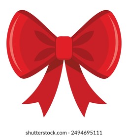 Illustration of Red bow ribbon Isolated