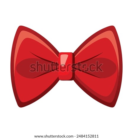 illustration of red bowtie isolated on white