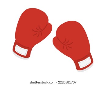 Illustration of red boxing gloves.