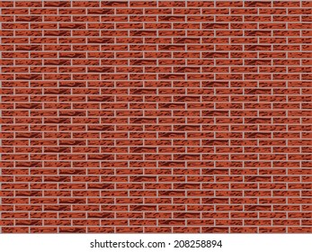 Illustration of red brick wall