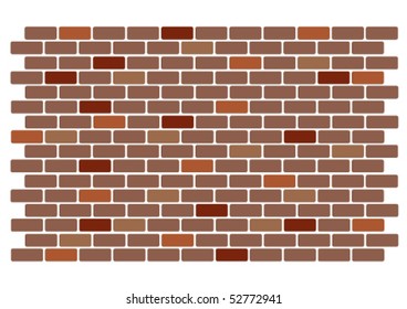 Illustration of a red brick wall