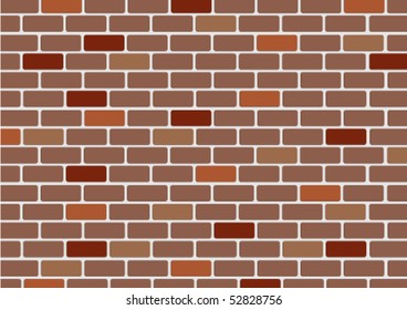 Illustration of a red brick wall