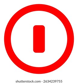 illustration of red button sign