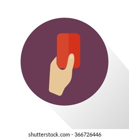 Illustration of red card icon