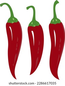 Illustration of a red chili