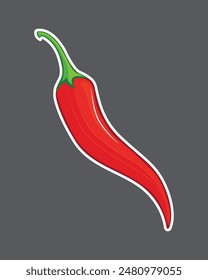 Illustration of a red chili pepper