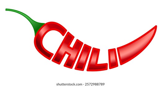 Illustration of a red chili pepper