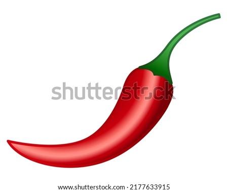 Illustration of a red chili pepper
