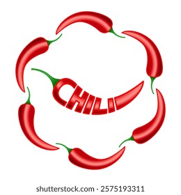 Illustration of a red chili peppers design