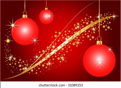 illustration of a red christmas background
