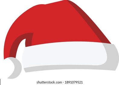 illustration of a red Christmas hat that santa wears