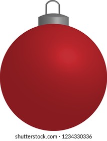 Illustration of a red Christmas ornamental bauble