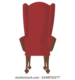 Illustration of a red classic armchair