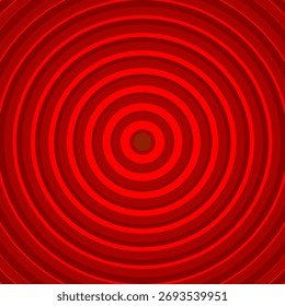 Ilustración de círculos concéntricos rojos