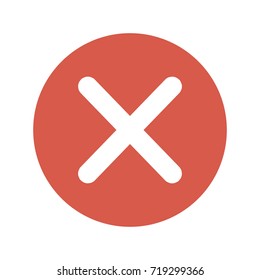 illustration of red cross mark.