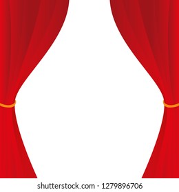 Illustration Red Curtain for the creative use in graphic design