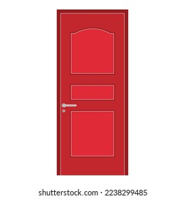 ilustración de la puerta roja. vector eps10.
