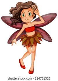 Illustration of a red fairy