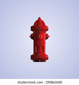 Illustration of red fire hydrant.