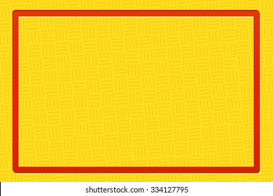 illustration of red frame at yelllow textured background