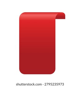 Illustration of an Red Gradient Corner Ribbon Decorative