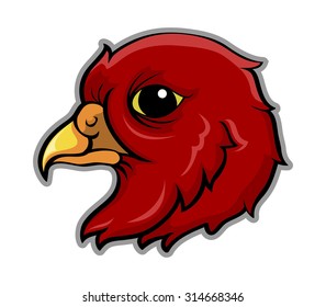 An illustration of the red head bird. 