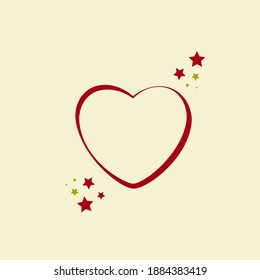 Ilustración del corazón rojo, imagen de fondo para la fiesta de San Valentín