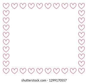 Illustration of red heart on white background. Heart pattern and designs. Valentine’s day illustration. Card and wrapping paper design.