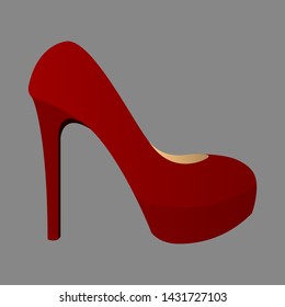 Illustration of red high heels