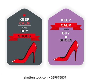 illustration of red high-heeled shoes